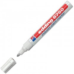 Edding Перманентен маркер 8750, с лакиращ ефект, бял - Пишещи средства