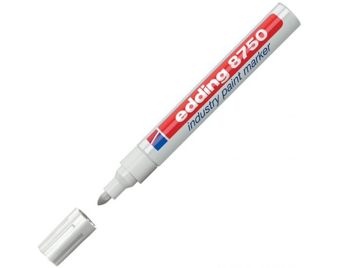 Edding Перманентен маркер 8750, с лакиращ ефект, бял