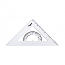 Filipov Триъгълник, правоъгълен, равнобедрен, с транспортир, 45 градуса, 15 cm - Filipov