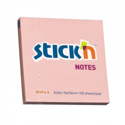 Stick'n Самозалепващи листчета, 76 x 76 mm, пастелни, розови, 100 листа - Канцеларски материали