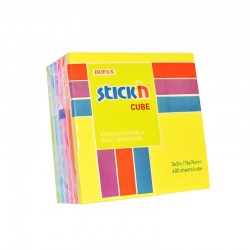 Stick'n Самозалепващи листчета Rainbow, 76 x 76 mm, неонови, 400 листа - Хартия и документи