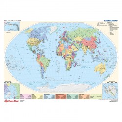 Panta Plast Подложка за бюро, 590 x 417 mm, с политически карти на Света и Европа - Panta Plast