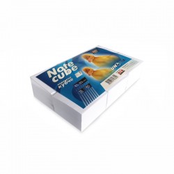 Unofax Хартиено кубче, 83 x 83 mm, 80 g/m2, офсет, бяло, 250 листа, 18 броя - Канцеларски материали