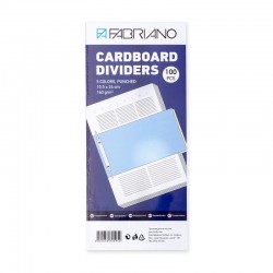 Fabriano Разделител, хоризонтален, картонен, 160 g/m2, 5 цвята, 100 броя - Fabriano