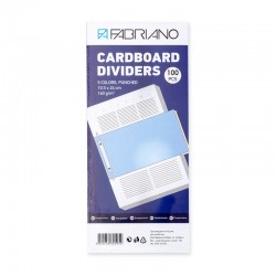 Fabriano Разделител, хоризонтален, картонен, 160 g/m2, 5 цвята, 100 броя - Хартия и документи