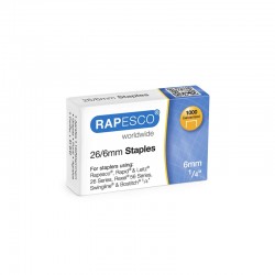 Rapesco Телчета за телбод, размер 26/6 mm, 1000 броя - Канцеларски материали