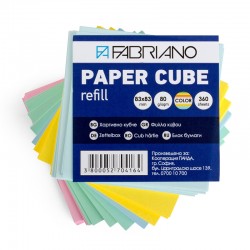 Fabriano Хартиено кубче, 83 x 83 mm, 80 g/m2, цветно, 360 листа - Fabriano