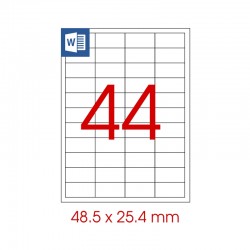 Tanex Самозалепващи се етикети, A4, 48.5 x 25.4 mm, прозрачни, 25 листа - Канцеларски материали