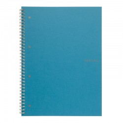 Fabriano Тетрадка, A4, широки редове, офсетова хартия, метална спирала, мека корица, 70 листа, синя - Fabriano