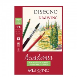 Fabriano Скицник за рисуване Accademia, A4, 200 g/m2, зърнеста структура, спирала, 50 листа - Fabriano