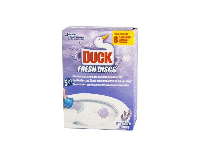 Duck Ароматизатор за тоалетна Fresh Discs, гел, лавандула, 36 ml