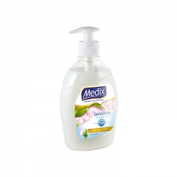 Medix Течен сапун Cream Collection Sensitive, с помпа, 400 ml, бял - Medix