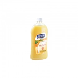Medix Течен сапун Cream Collection Milk & Honey, 800 ml, оранжев - Продукти за баня и WC