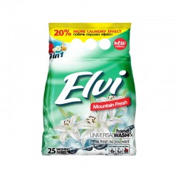 Elvi Перилен препарат, прах, за бяло и цветно пране, планинска свежест, 2 kg - Elvi