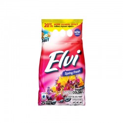 Elvi Перилен препарат, прах, за цветно пране, пролетна свежест, 2 kg - Продукти за баня и WC