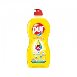 Pur Препарат за миене на съдове Duo Power, лимон, 450 ml - Pur