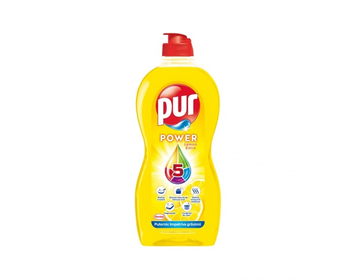 Pur Препарат за миене на съдове Duo Power, лимон, 450 ml