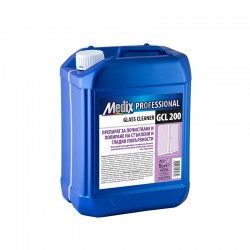 Medix Professional Препарат за почистване и полиране на стъклени и гладки повърхности, GCL 200, 5 L - Продукти за баня и WC