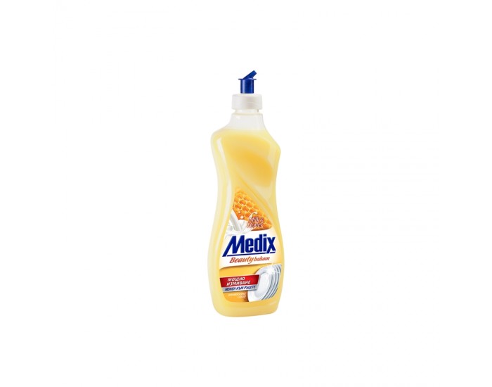 Medix Препарат за миене на съдове Beauty Balsam, мляко и мед, 450 ml, жълт