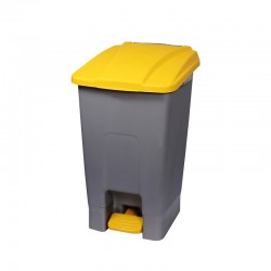 Planet Кош за отпадъци, за разделно събиране, с педал, пластмасов, 70 L, жълт - Кухненски аксесоари