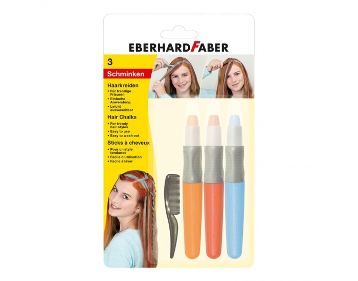 Eberhard Faber Пастели за коса Basic, 3 цвята