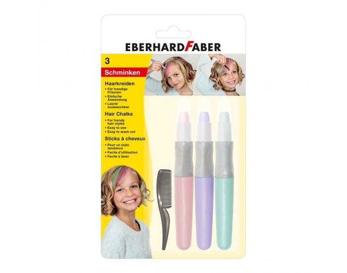 Eberhard Faber Пастели за коса Pearl, 3 цвята