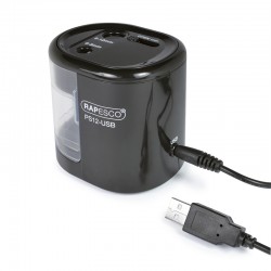 Rapesco Острилка PS12, електрическа, с USB, черна - Канцеларски материали