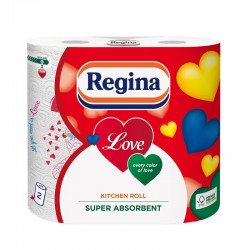 Regina Кухненска ролка Love Decorated, целулоза, трипластова, 175 g, 2 броя - Кухненски аксесоари