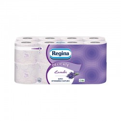 Regina Тоалетна хартия Lavender, целулоза, трипластова, 135 къса, 16 броя - Баня
