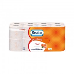 Regina Тоалетна хартия Peach, целулоза, трипластова, 135 къса, 16 броя - Regina
