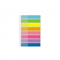 Stick'n Самозалепващи индекси, 45 x 8 mm, 8 цвята, неонови, 160 броя - Хартия и документи