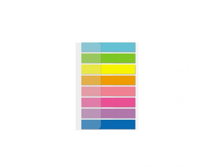 Stick'n Самозалепващи индекси, 45 x 8 mm, 8 цвята, неонови, 160 броя