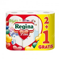 Regina Кухненска ролка Love Decorated, целулоза, 175 g, 3 броя - Кухненски аксесоари