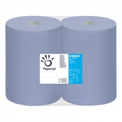 Papernet Индустриална ролка, двупластова, 360 m, 1000 къса, синя, 2 броя - Кухненски аксесоари