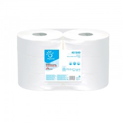 Papernet Тоалетна хартия, джъмбо, целулоза, двупластова, 1 kg, 6 броя - Баня