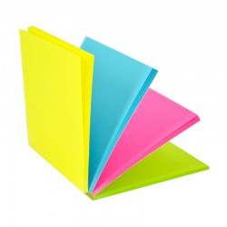 Stick'n Самозалепващи се листчета Magic, 76 x 76 mm, 4 цвята, 100 листа - Хартия и документи