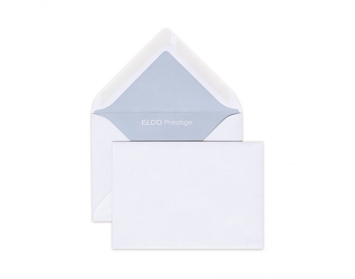 Elco Пощенски плик, C7, 114 х 81 mm, 100 g, триъгълен капак самозалепващ, бял, 25 броя