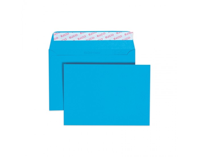 Elco Пощенски плик, C6, 114 х 162 mm, 100 g, прав капак със самозалепваща лента, светло син, 25 броя