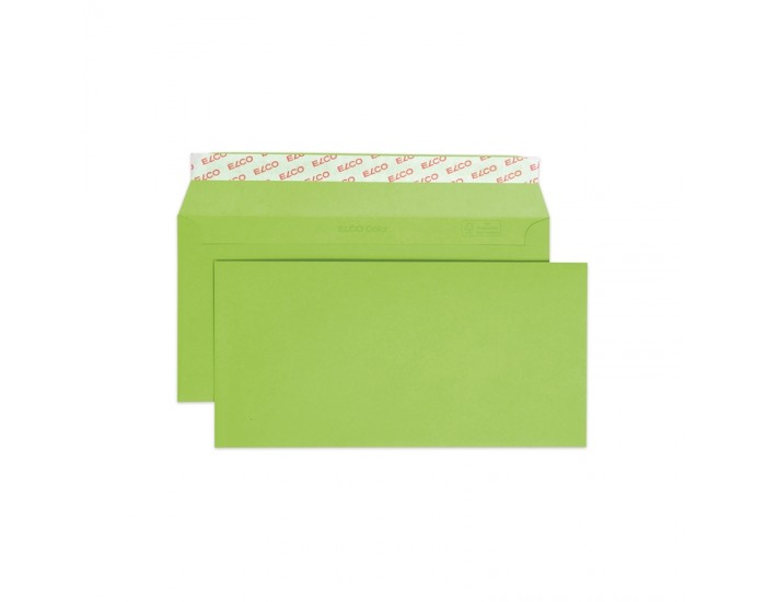 Elco Пощенски плик, C6/5, 114 х 229 mm, 100 g, прав капак със самозалепваща лента, светлозелен, 25 броя