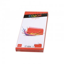 Elco Пощенски плик, C6/5, 114 х 229 mm, 100 g, прав капак със самозалепваща лента, червен, 25 броя - Канцеларски материали