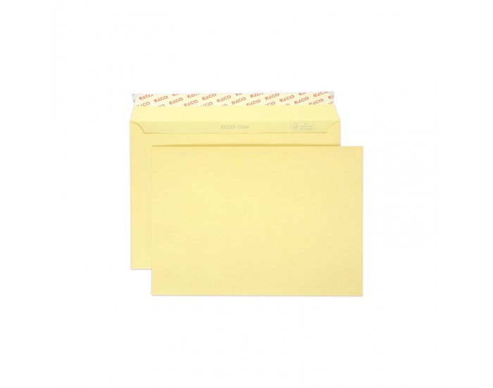 Elco Пощенски плик, C5, 162 x 229 mm, 100 g, прав капак със самозалепваща лента, кремав, 25 броя