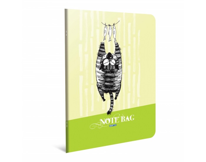 Gipta Note Bag Тетрадка А5, бяла, широки редове, PP корица, 80 листа Gipta Note Bag Тетрадка А5, бяла, широки редове, PP корица, 80 листа