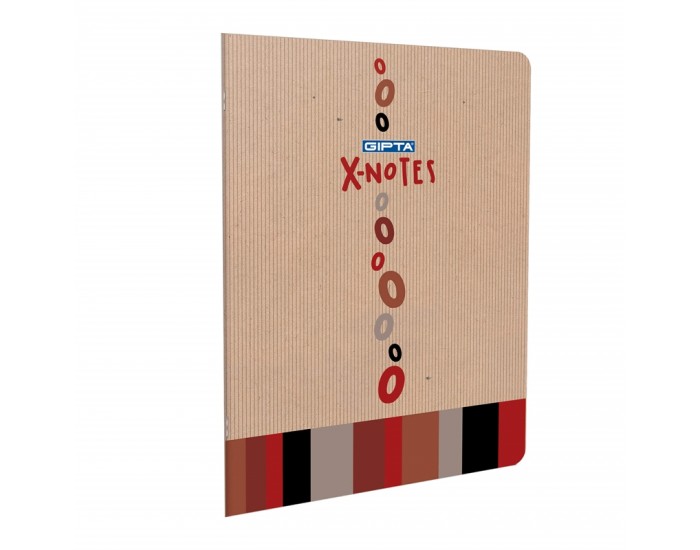 Gipta X-notes Тетрадка А4, бяла, широки редове, PP корица, 40 листа