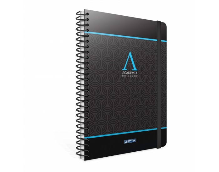 Gipta Academia Тетрадка А4, бяла, широки редове, микроперфорация, твърда корица, със спирала, 120 листа Gipta Academia Тетрадка А4, бяла, широки редове, микроперфорация, твърда корица, със спирала, 120 листа
