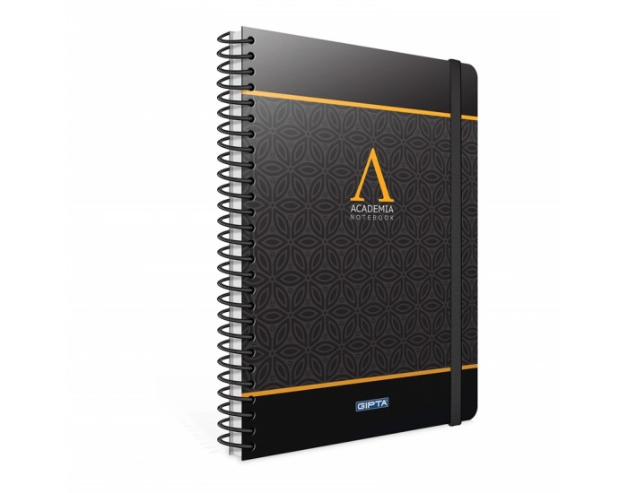 Gipta Academia Тетрадка А4, бяла, широки редове, микроперфорация, твърда корица, със спирала, 120 листа Gipta Academia Тетрадка А4, бяла, широки редове, микроперфорация, твърда корица, със спирала, 120 листа