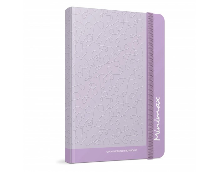 Gipta Minimax Тетрадка А5, кремава, малки квадратчета, микроперфорация, с ластик, 120 листа