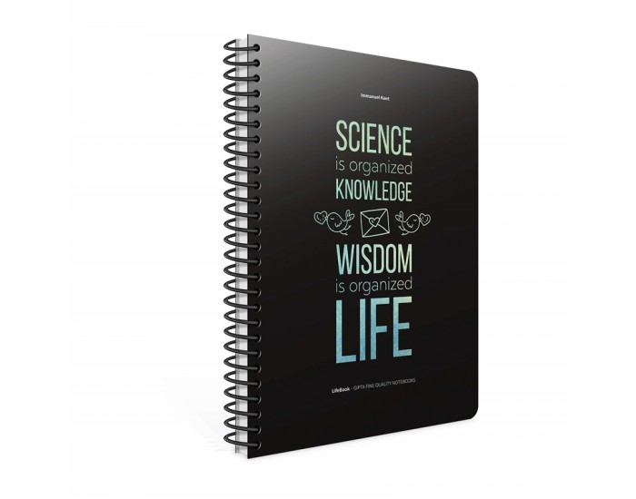 Gipta Life-book Тетрадка 17 x 24 cm, бяла, широки редове, картонена корица, 100 листа Gipta Life-book Тетрадка 17 x 24 cm, бяла, широки редове, картонена корица, 100 листа