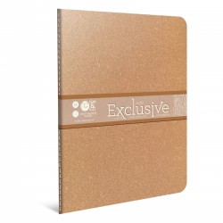 Gipta Exclusive Тетрадка 13 x 21 cm, бяла, широки редове, шита, 60 листа - Хартия и документи