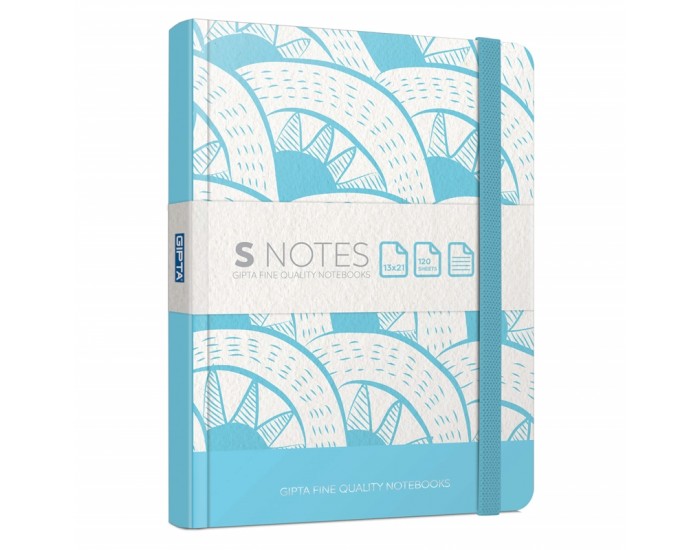 Gipta S-notes Тетрадка 13 x 21 cm, кремава, широки редове, твърда корица, с ластик, 120 листа Gipta S-notes Тетрадка 13 x 21 cm, кремава, широки редове, твърда корица, с ластик, 120 листа