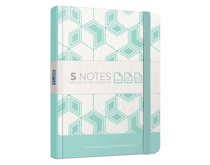 Gipta S-notes Тетрадка 13 x 21 cm, кремава, широки редове, твърда корица, с ластик, 120 листа Gipta S-notes Тетрадка 13 x 21 cm, кремава, широки редове, твърда корица, с ластик, 120 листа